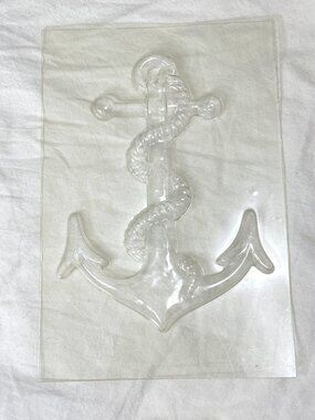 Large Ship Anchor Chocolate Candy Soap Mold Vintage 7" x 10"